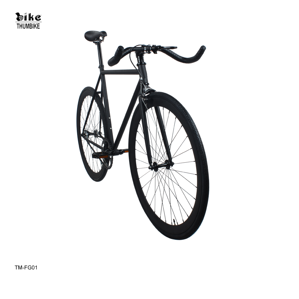 Vélo Fixie Hi-ten Steel Single Speed ​​700C Noir avec différents types de guidons