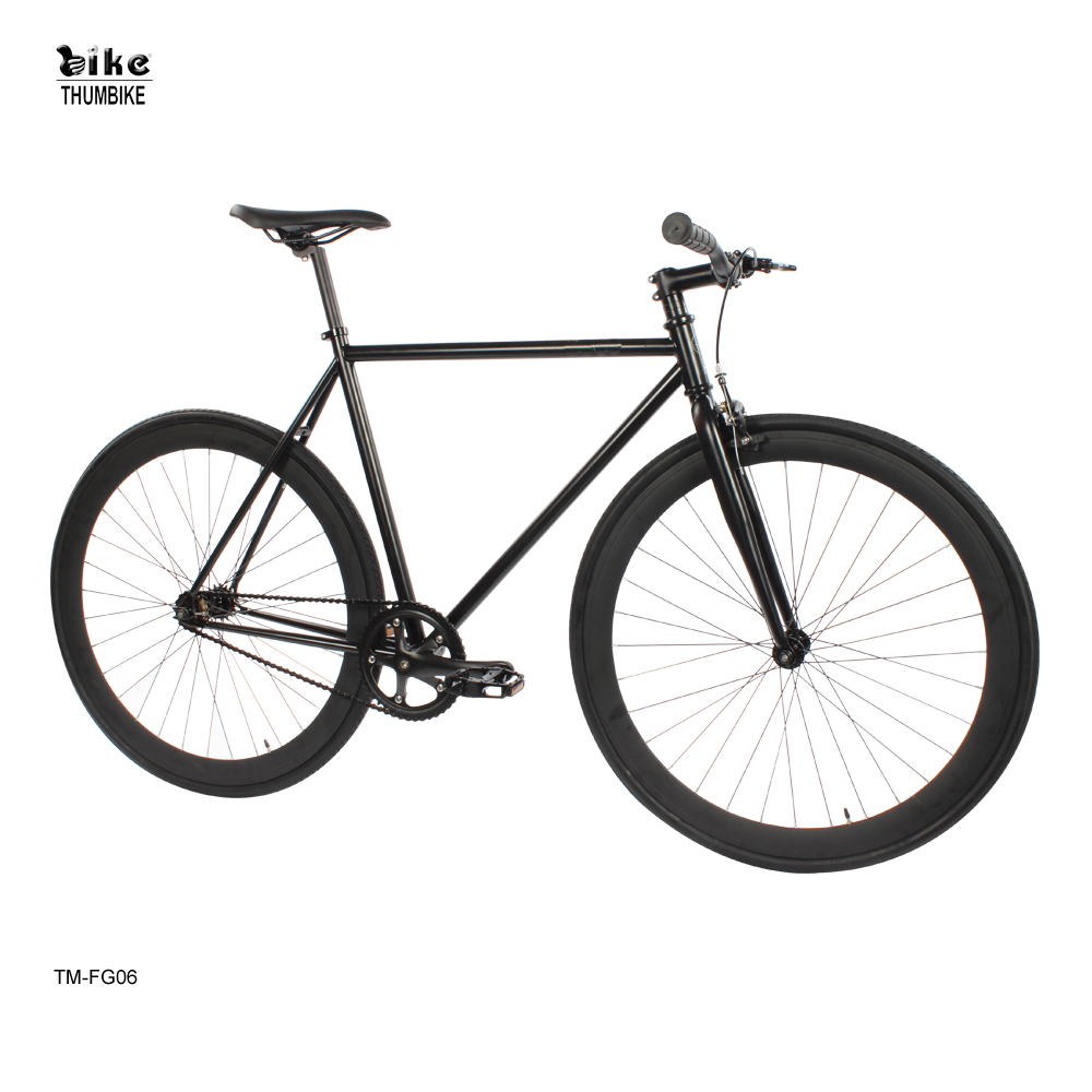 Vélo Fixie Hi-ten Steel Single Speed ​​700C Noir avec différents types de guidons