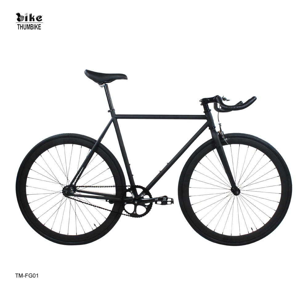 Vélo Fixie Hi-ten Steel Single Speed ​​700C Noir avec différents types de guidons